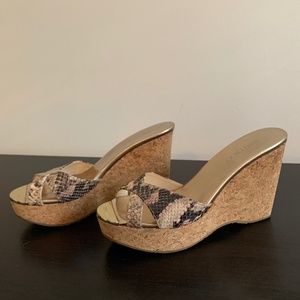 Jimmy Choo Gold Wedges